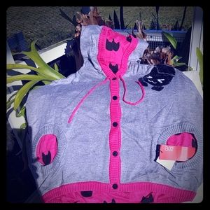 Reversible ladie sweater jacket